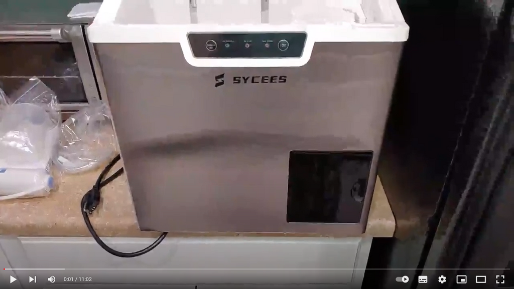 Youtube SYCEES 2-in-1 Countertop Ice Maker Machine & Ice Shaver Review & Instructions 2021 | 44lbs/Day
